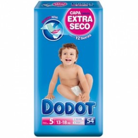 DODOT ETAPAS pañales 13-18 kgs talla 5 paquete 58 unidades